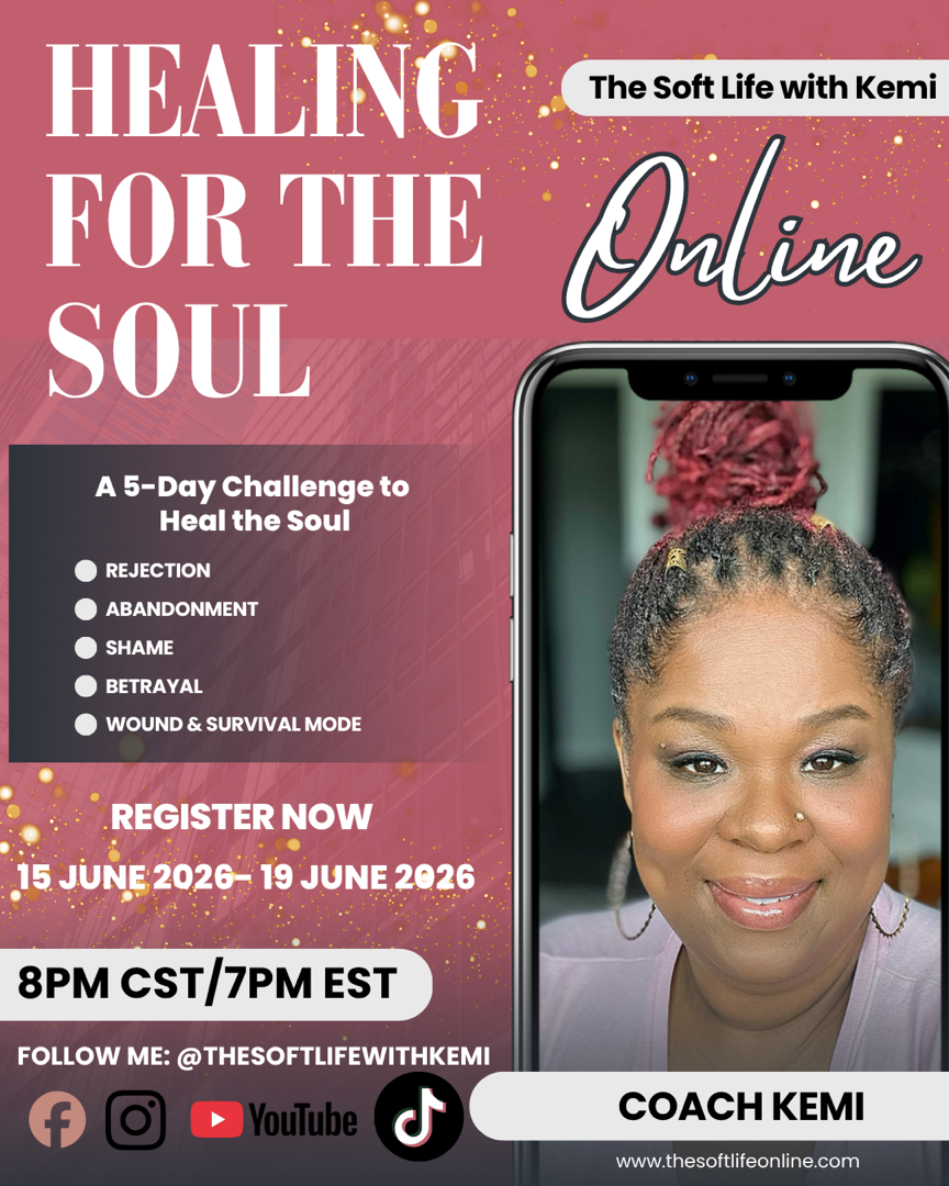 Healing for the Soul online 5-day challenge with Coach Kemi, June 15 through June 19, 2026